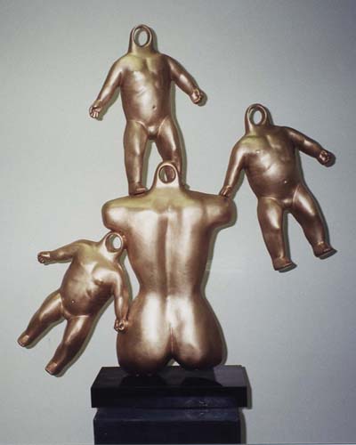 MOTHER AND BABIES 3 bronze, 47″ x 45″ x 10″