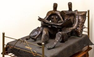 Sunday Times bronze sculpture by Judith Peck