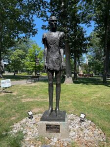 Douglas Distefano is the new conservator on Judith Peck’s sculpture, “One Man in Memory of Six Million.”