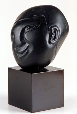 Happy Head, side view, by Judith Peck