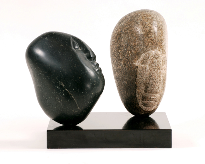 The Parents, Jade & Granite carving by Judith Peck